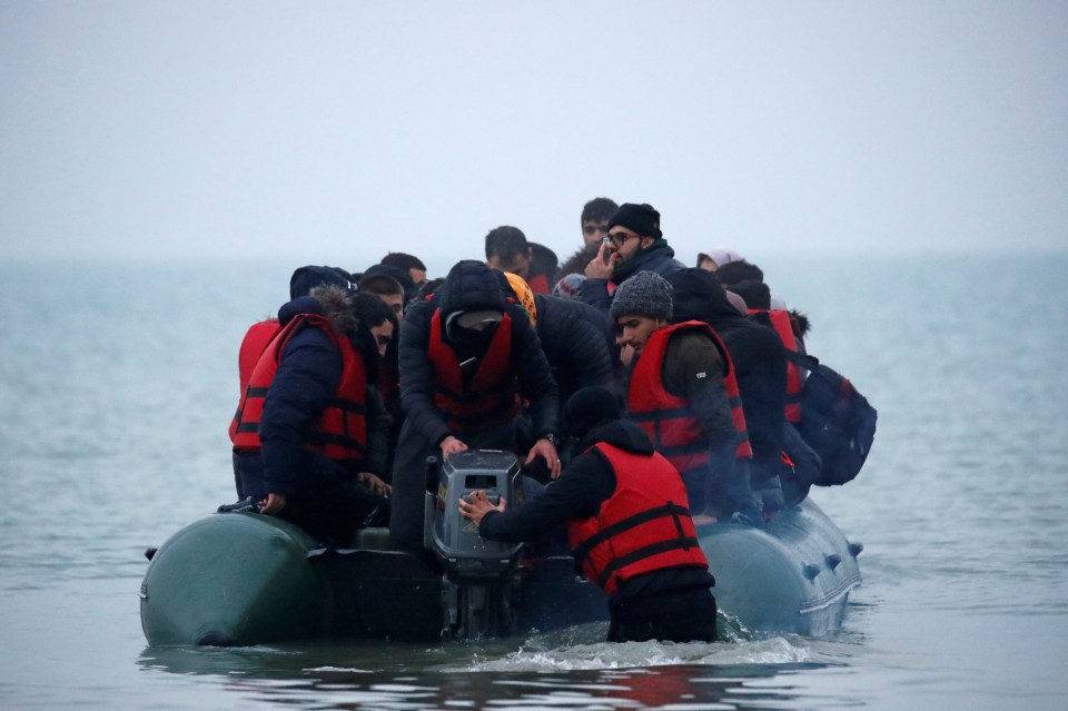 A group of migrants, including at least five children, were spotted going into the water from a beach near Wimereux