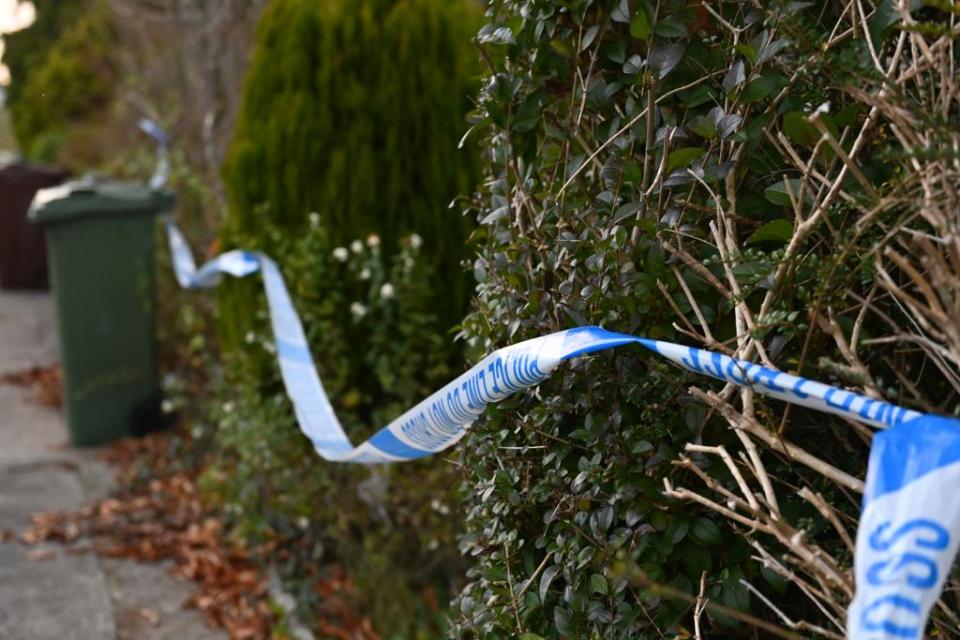 Police have cordoned off the house