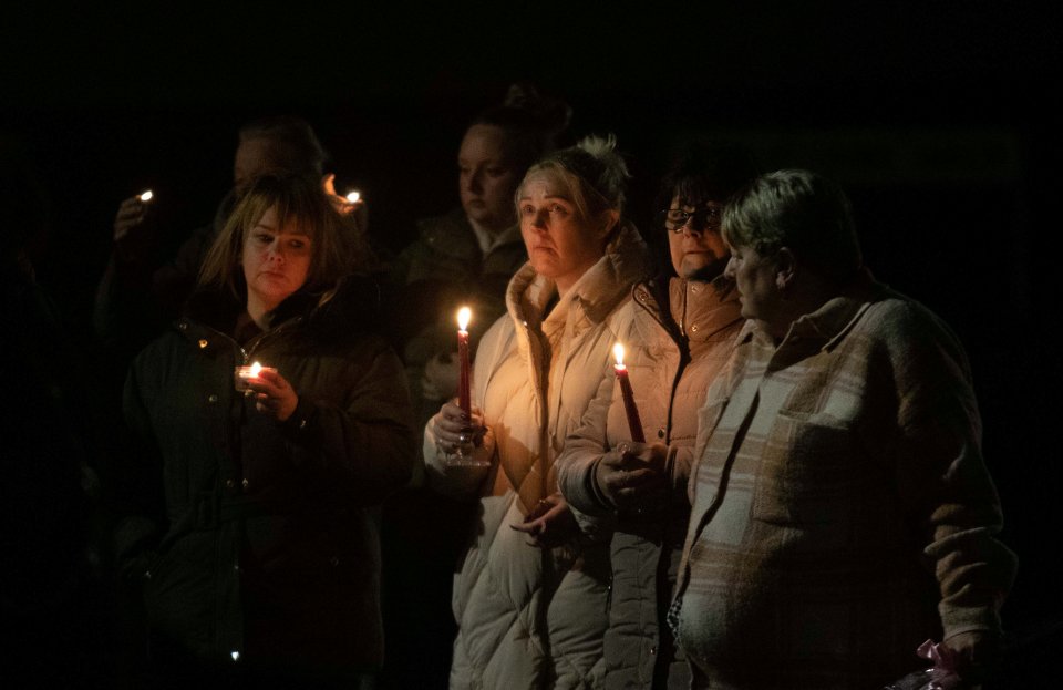 Friends and parents held candles in memory of Bobbi