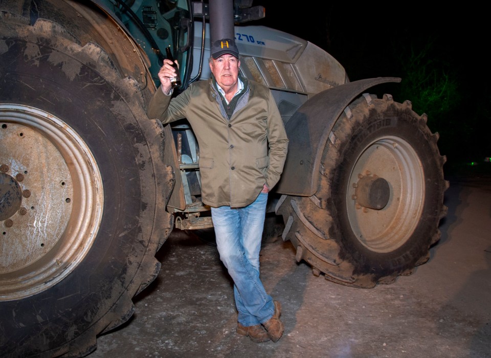 Jeremy scaled his giant tractor to celebrate the occasion