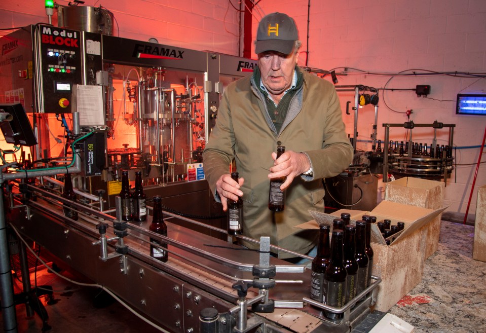 Jeremy had a spot of trouble with the bottling machine