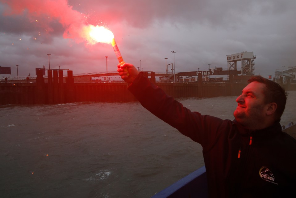 French fishermen have launched a blockade of Britain today