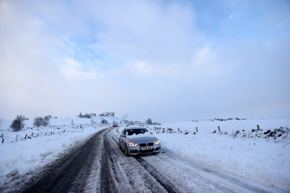 Others faced terrible driving conditions in Leek, Staffordshire