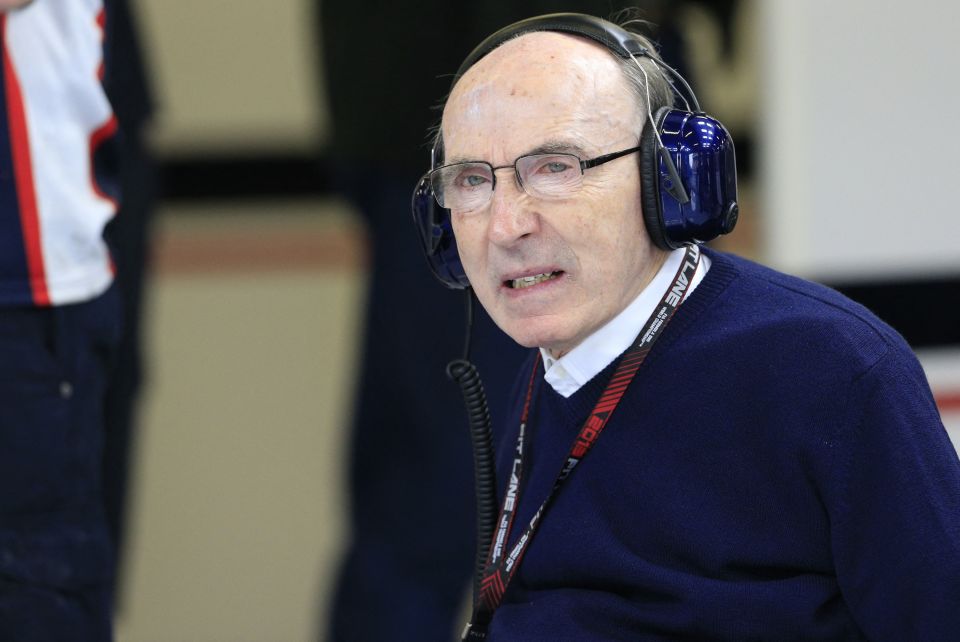 Sir Frank Williams in Montmelo near Barcelona in 2013