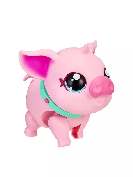 Piggly has over 25 sounds and reactions and moves, with realistic nose snuffles and sniffles