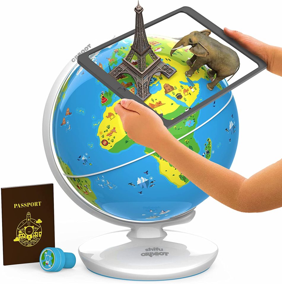 The 10-inch globe connects with the interactive Orboot App to explore the world