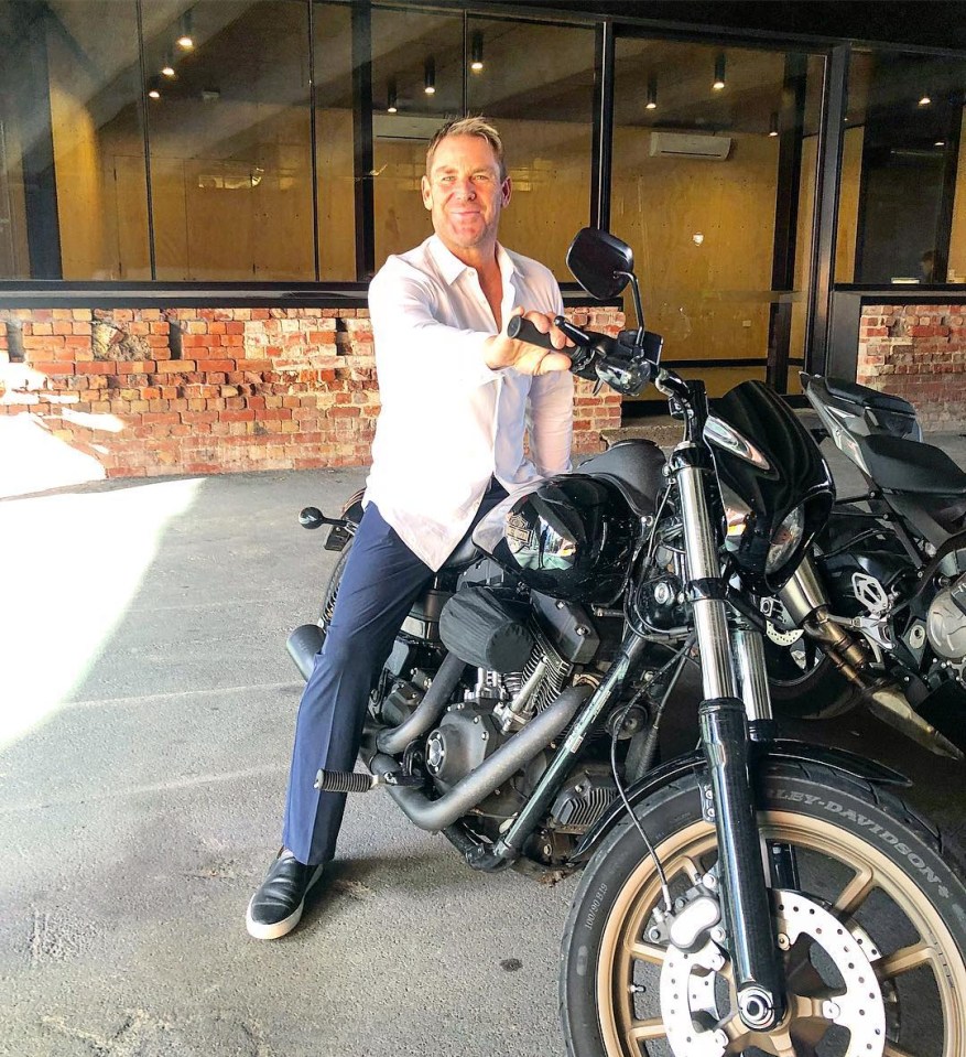 Shane Warne is a keen motorbike enthusiast