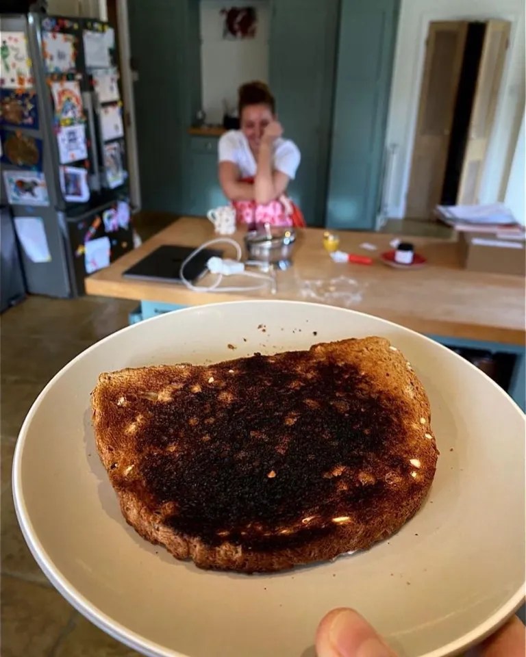 Tom has been looking after his former dance partner with burnt toast