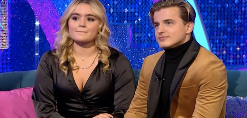 Tilly Ramsay and Nikita Kuzmin were left squirming as Rylan Clarke teased them over romance rumours