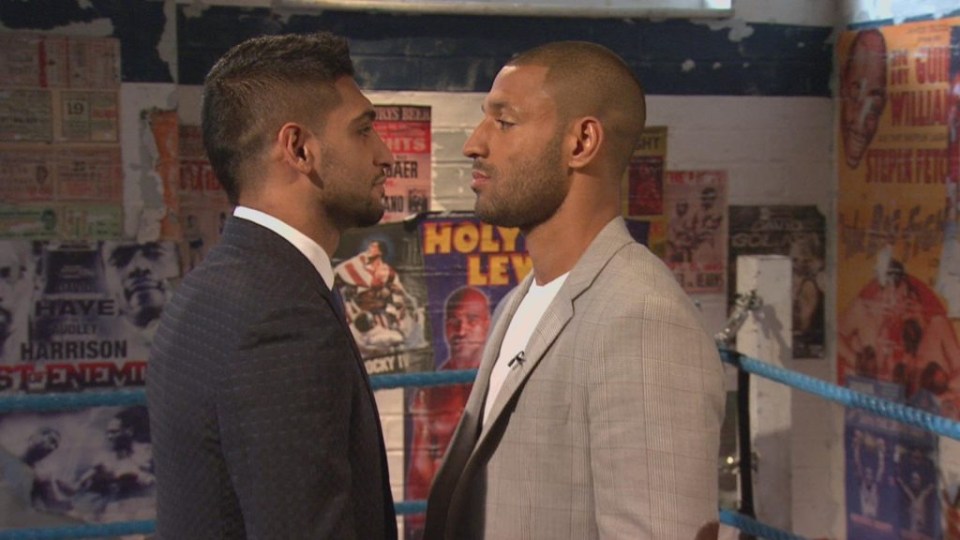 Khan and Brook shared their first face off on Sky Sports’ Ringside in October 2012