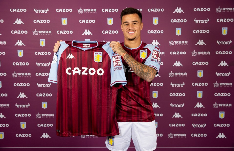 Aston Villa signed Brazilian playmaker Philippe Coutinho on loan from Barcelona in 2022