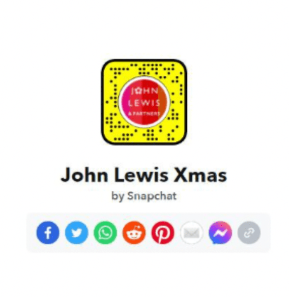 You can search for John Lewis Xmas filters on Snapchat