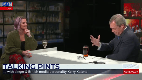 Kerry chose a glass of wine for her Talking Pints appearance