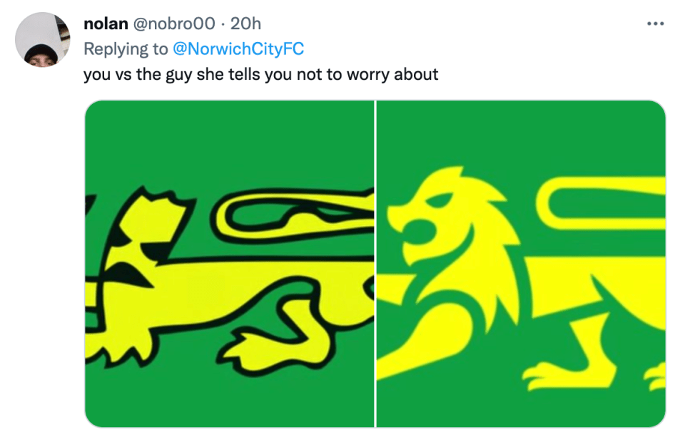 One fan decided to make a meme out of the original lion on the crest and the new one