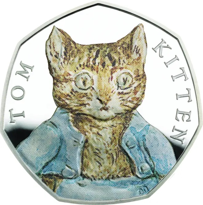 A collector's edition of the Tom Kitten coins can sell for hundreds of pounds