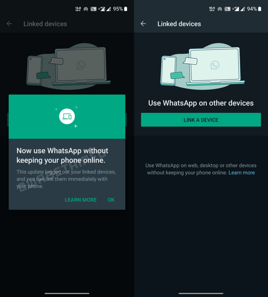 You can link your device and then use WhatsApp on a computer without your phone being online