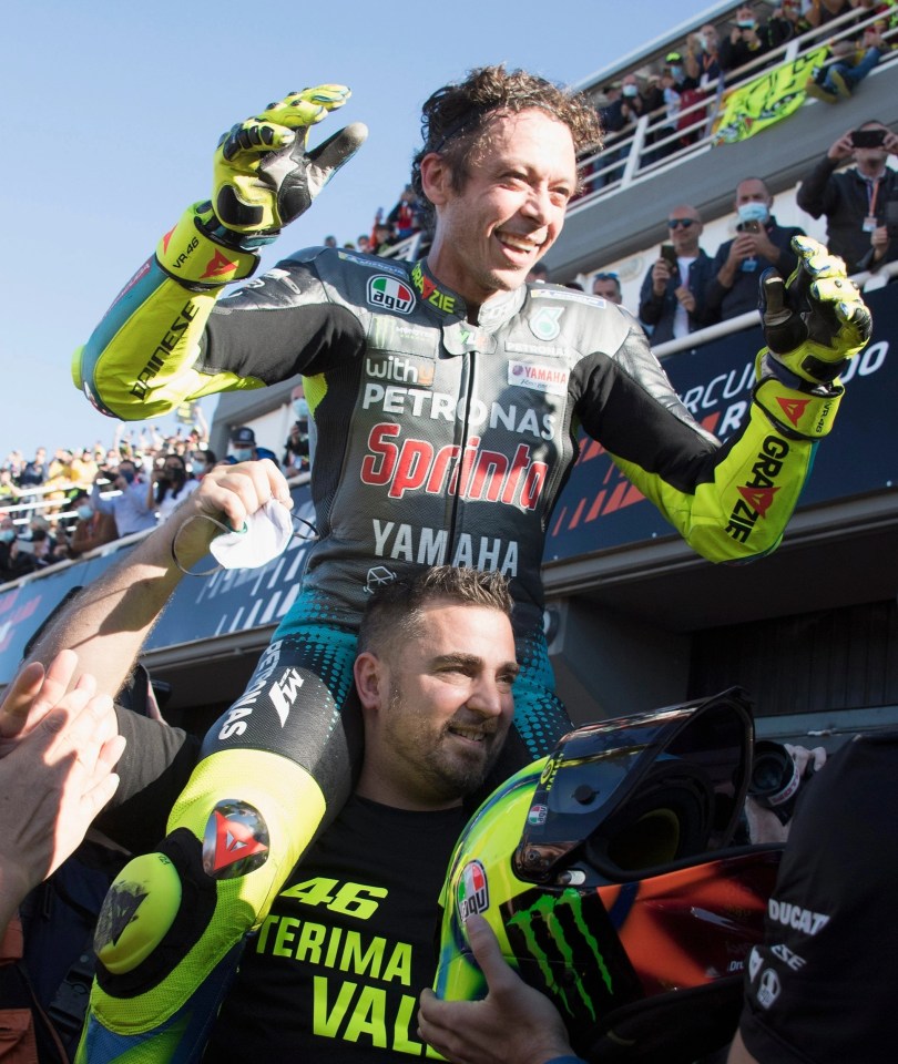 Valentino Rossi said goodbye to MotoGP in an emotional farewell at the Valencia Grand Prix