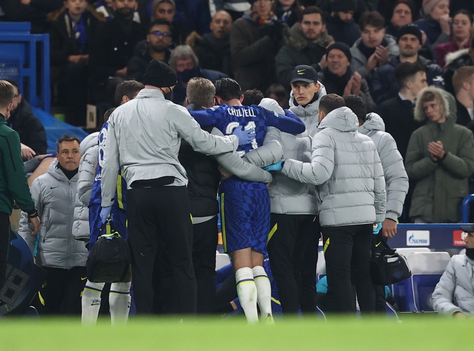 Ben Chilwell also limped off after appearing to hurt his knee