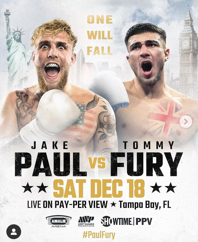 Jake Paul will throw down with Tommy Fury next month