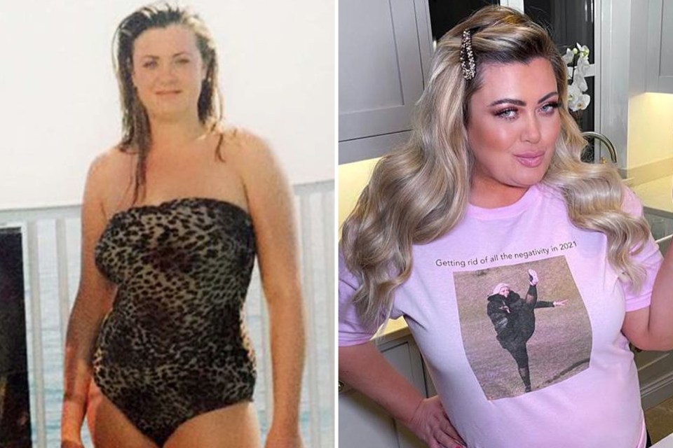 Gemma Collins' throwback snap looks rather different to her look today