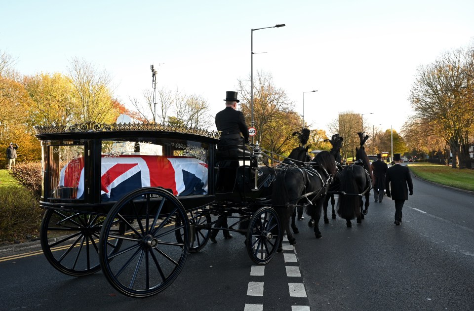 Mourners gathered to bid the MP farewell earlier this year