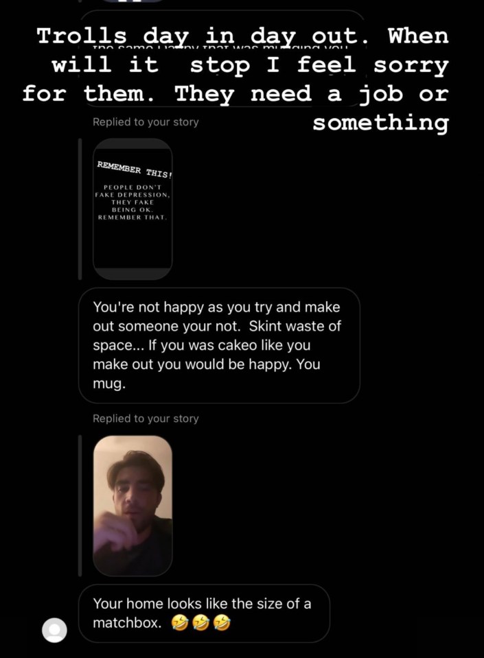 Jack shared a screengrab of the abuse he's been sent