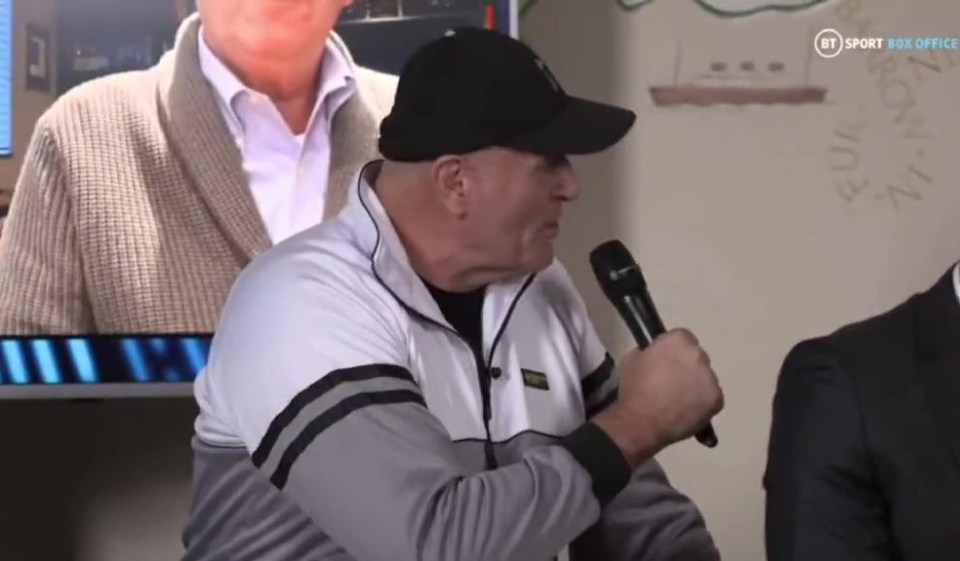 John Fury, father to Tyson and Tommy, made a vile sexual remark at the press conference