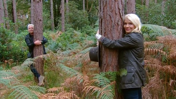 Holly Willoughby and Phillip Schofield filmed from This Morning's secret forest in 2021