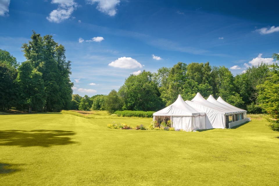 The Great British Bake Off tent 2023 on the grounds of Welford Park