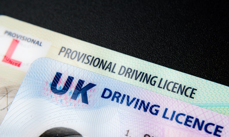 a uk driving licence is next to a provisional licence