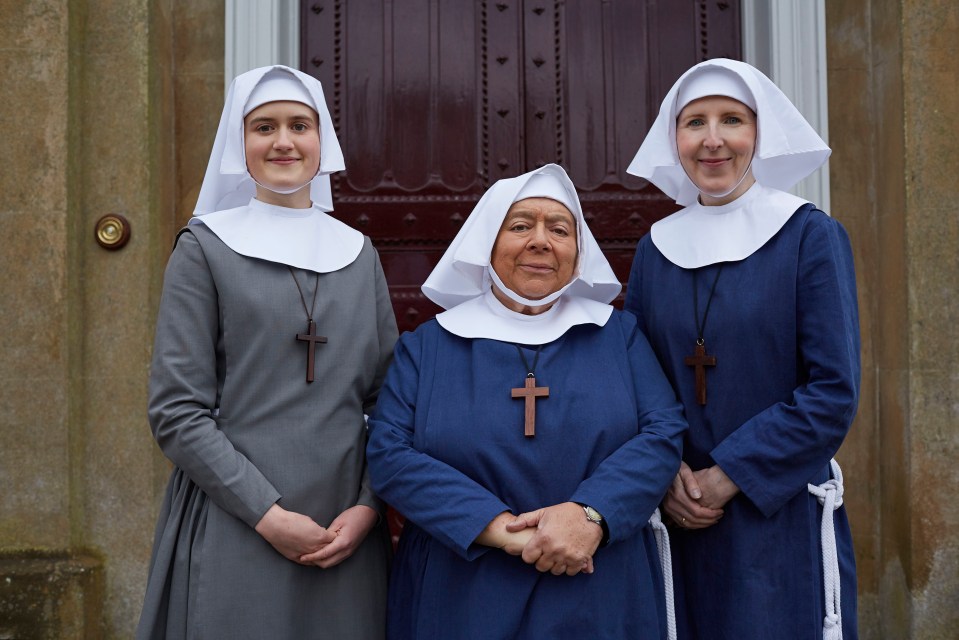 Ella Bruccoleri (left) has been playing Sister Frances since 2018