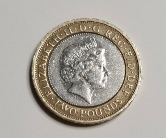 Parts of the design of the coin look a bit off from a normal £2