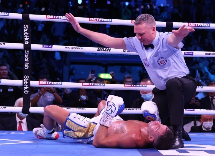 The referee gave the count - but there wasn't any need to as Algieri was out cold