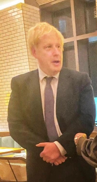 A source said:  ‘At one point, Boris went out to circulate with other parties in the main dining room. He wasn’t wearing a mask at times and he spoke to a couple of customers while standing at their table’