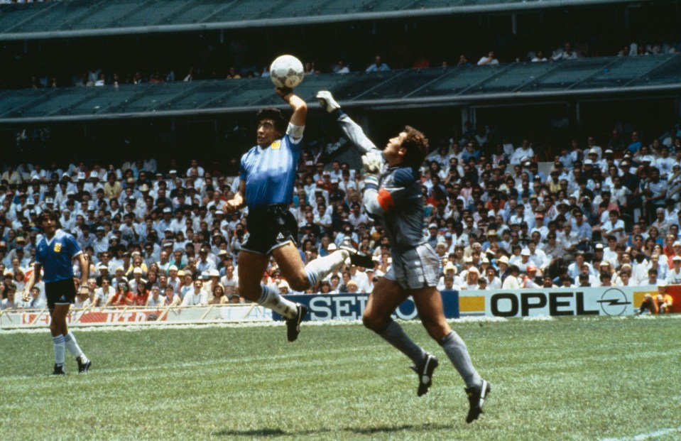 Maradona famously dumped England out of the 1986 World Cup with his handball goal