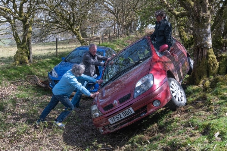 The Grand Tour trio rough up a Renault and other French models on the new episode of the show