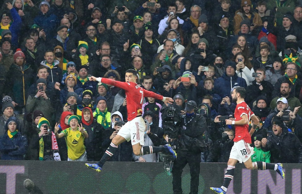 Manchester United ace Ronaldo scored a match-winning penalty at Carrow Road on Saturday