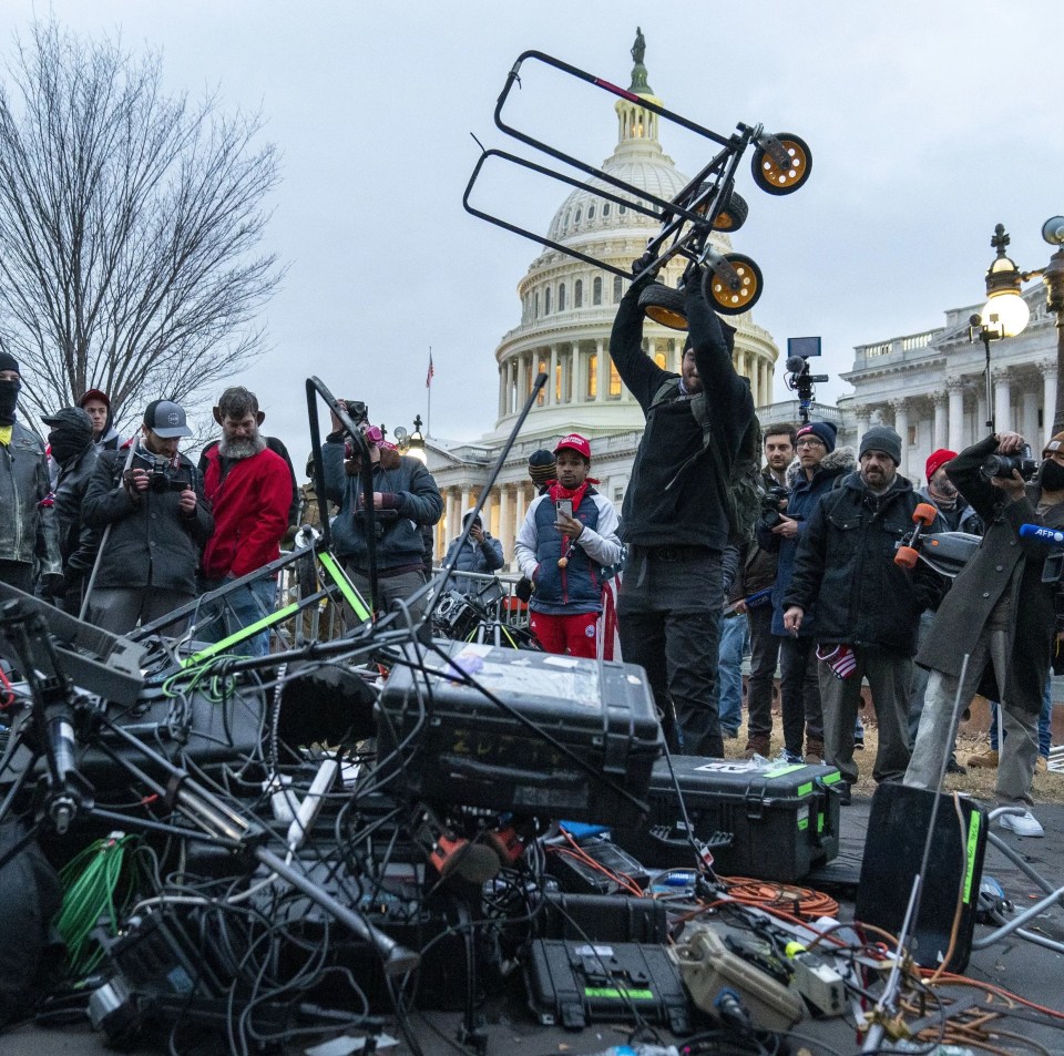 In February QAnon were among protesters who stormed the US Capito to protest the election result