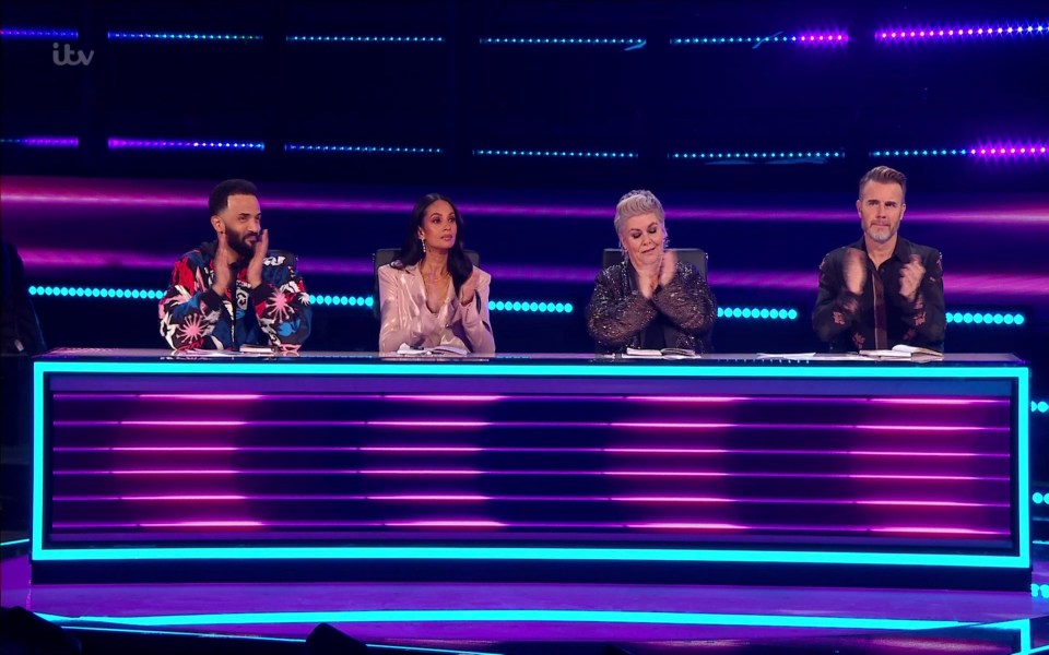 The show's judging panel, from left to right, stars Craig David, Alesha Dixon, Dawn French and Gary Barlow