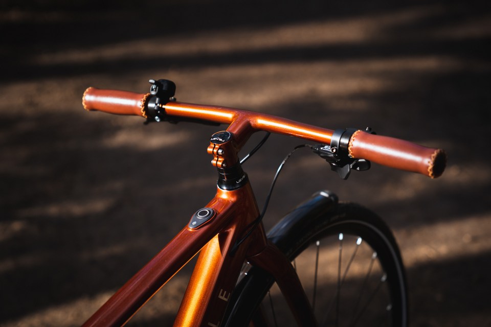 The power button switches between three levels of assistance and is stylishly integrated into the alloy frame