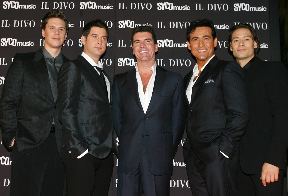 Simon Cowell, centre, offered to send Carlos Marin, second right, a private jet to fly him to Spain for treatment amid his Covid battle