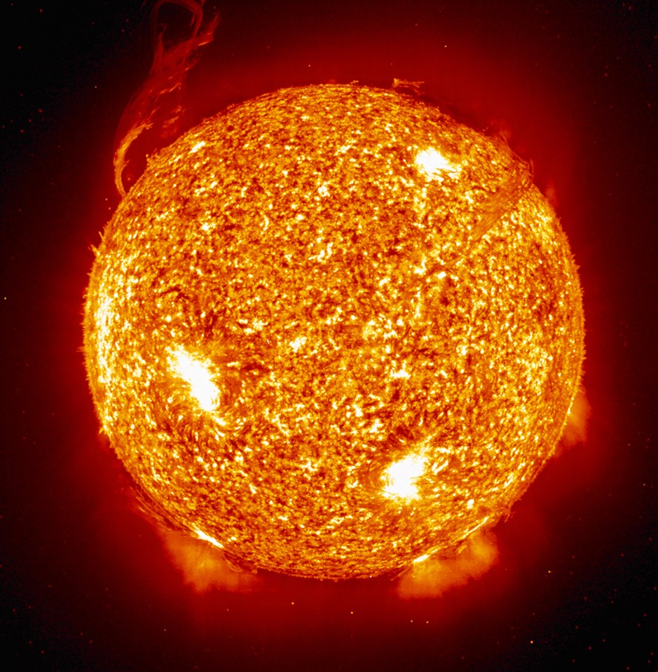 Our sun hits temperatures of around 15million degrees Celsius at its core