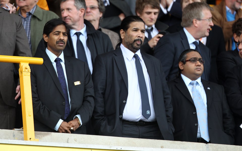 Blackburn owners Venkatesh Rao (left) and Balaji Rao (centre) of Venky's Ltd