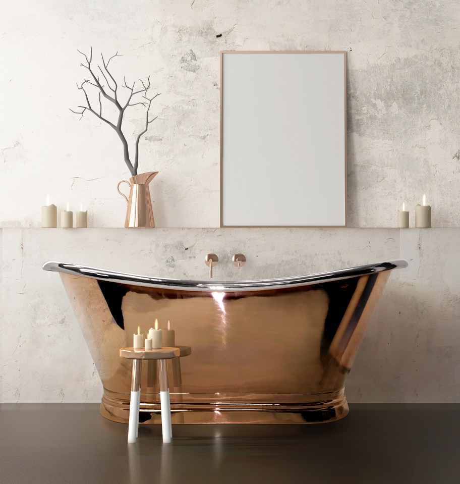 Copper baths are one of the interior home trends to watch for 2022