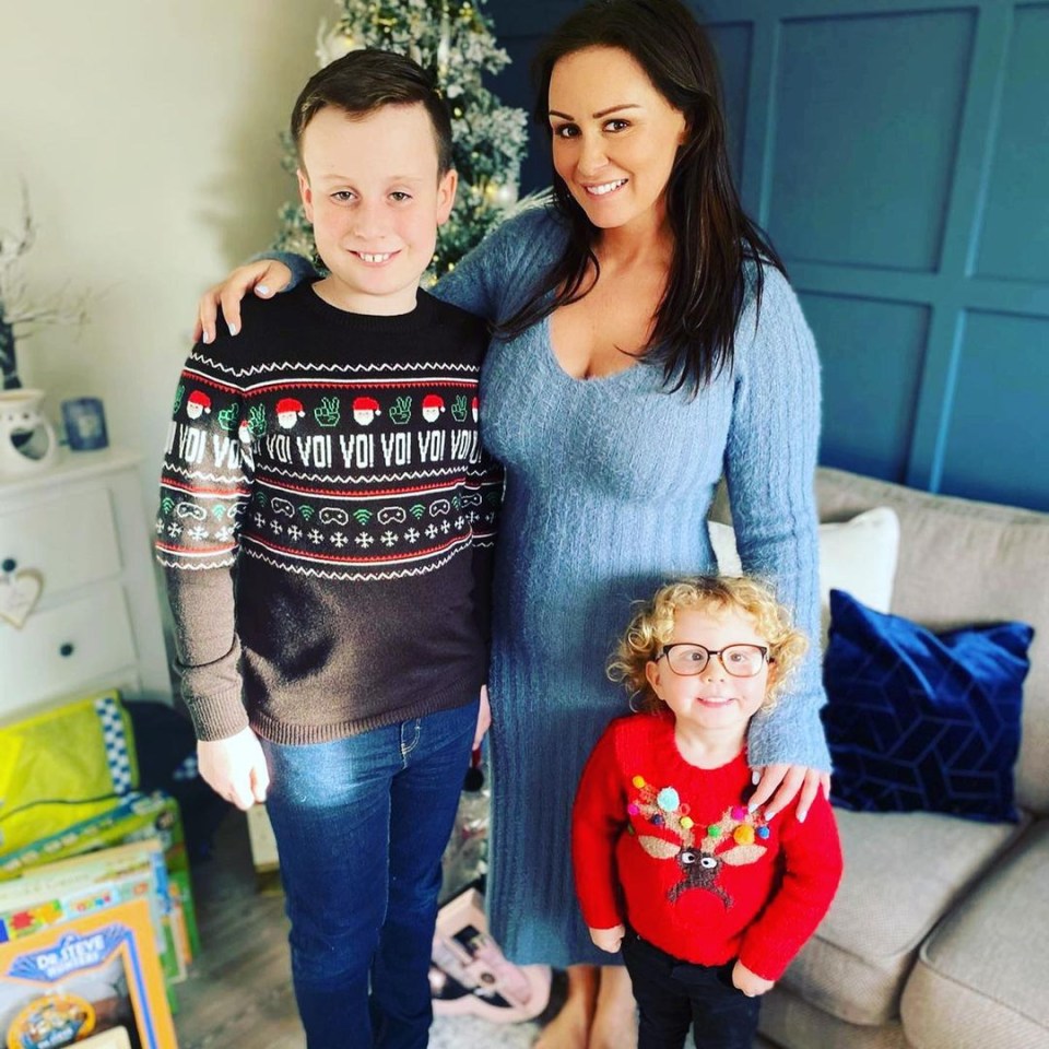 Chanelle Hayes with her sons Blakely and Frankie