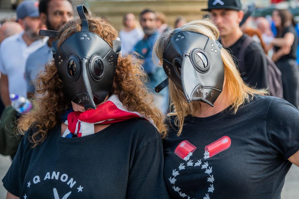 British QAnon members were among Covid conspiracy protesters in central London in July