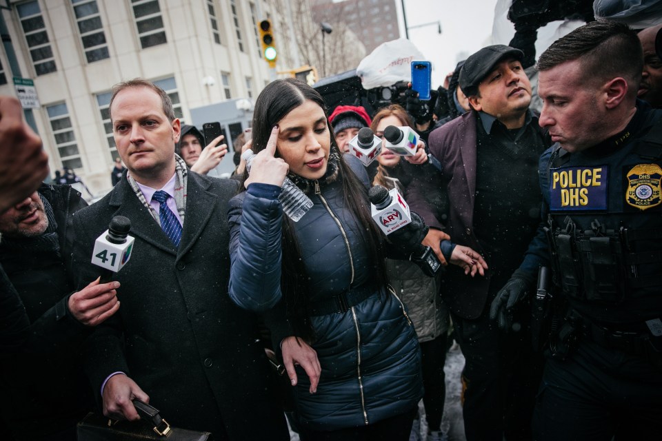 Emma following the trial of her husband Joaquin 'El Chapo' Guzman in Brooklyn, New York, in February 2019