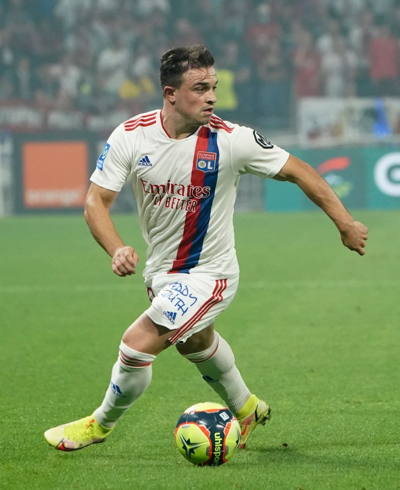 Shaqiri has only made 13 appearances for Lyon this season, scoring once