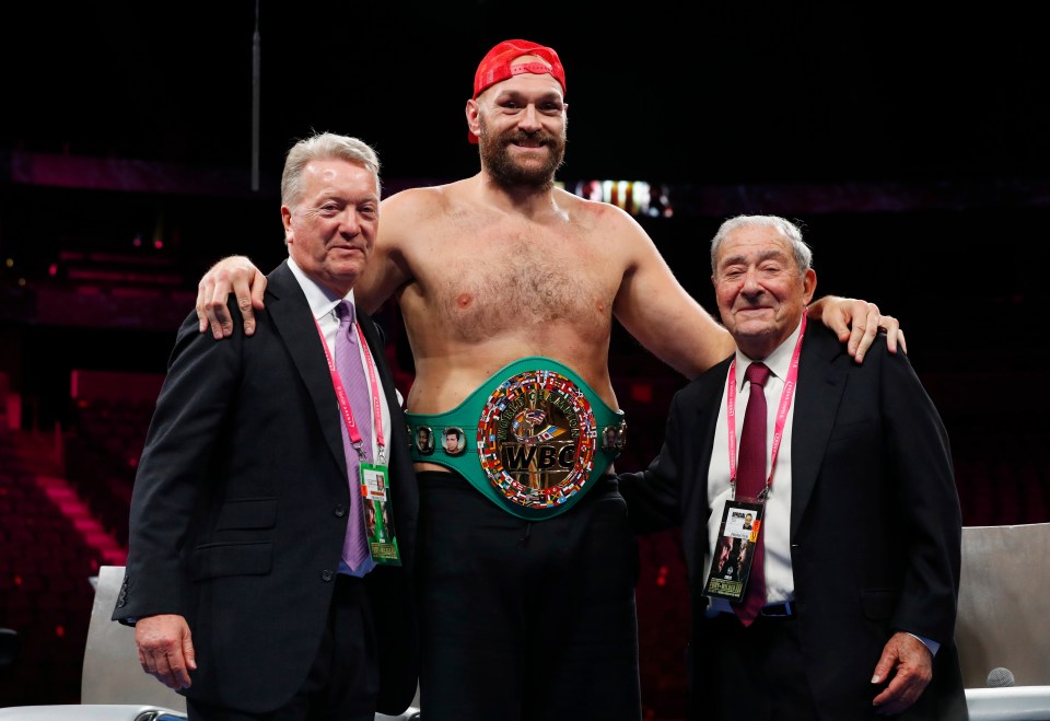 Frank Warren, Tyson Fury and Bob Arum