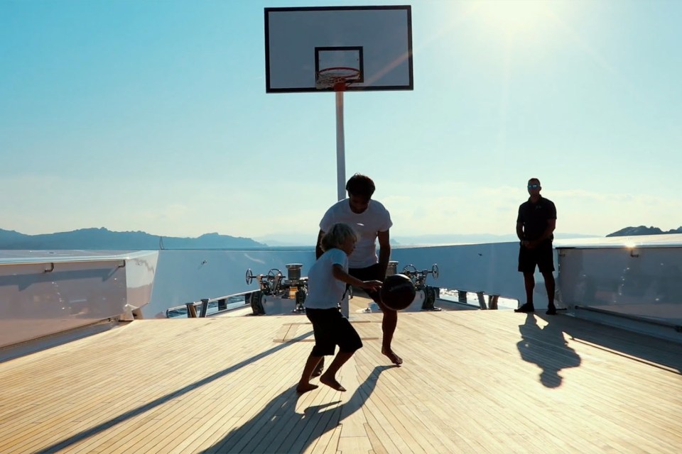 Michael Jordan's vessell Joy has its own basketball court